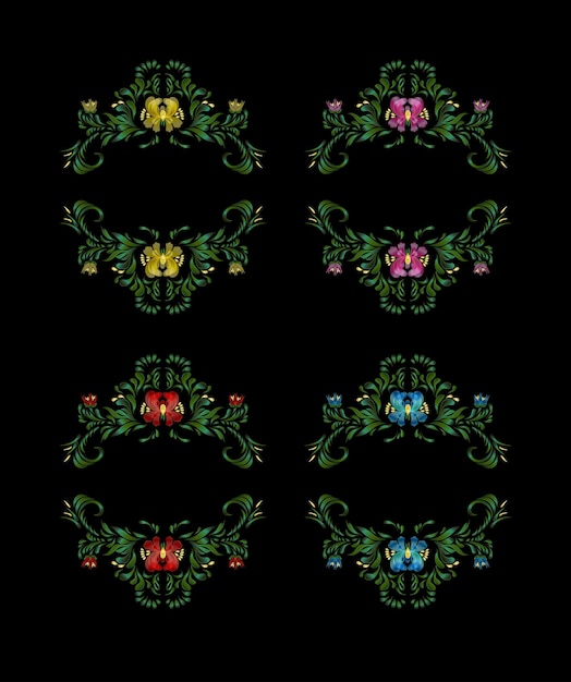 Zestaw haftów i szablonów